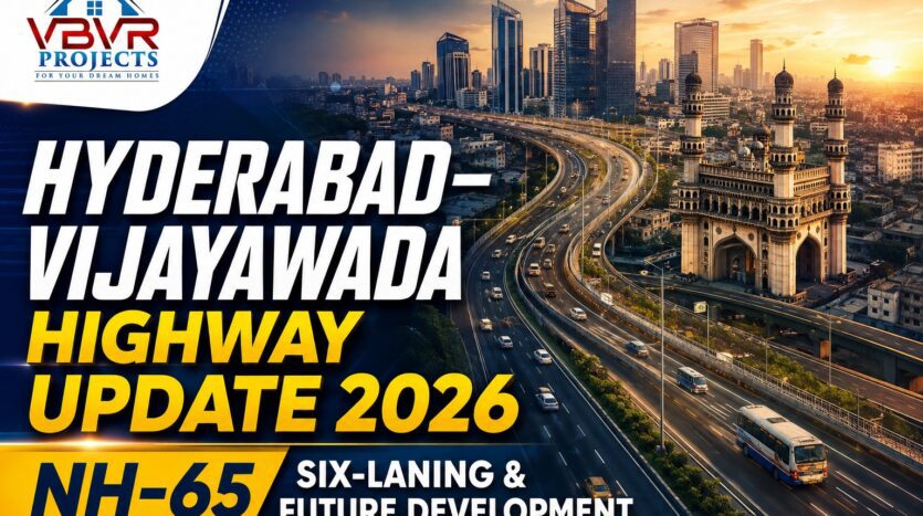 Hyderabad Vijayawada Highway NH-65 six-laning and future development update 2026