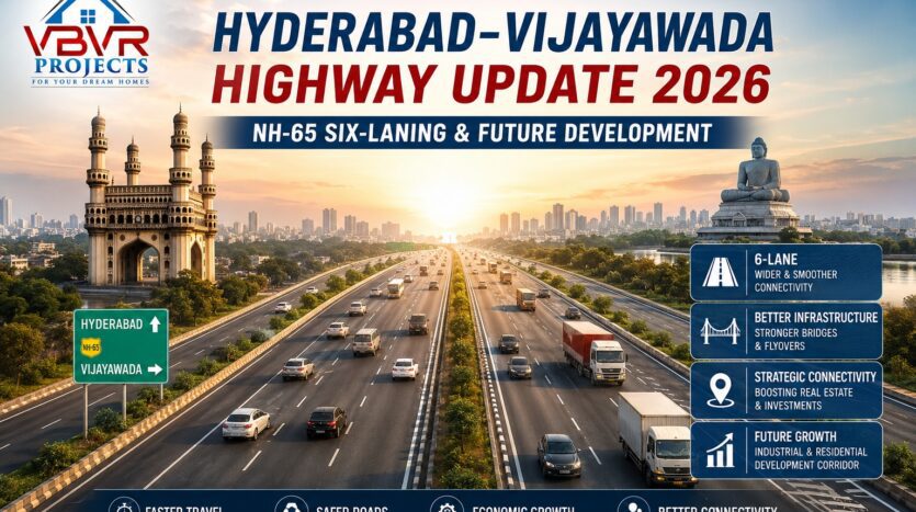 Hyderabad Vijayawada Highway NH 65 six lane road development 2026